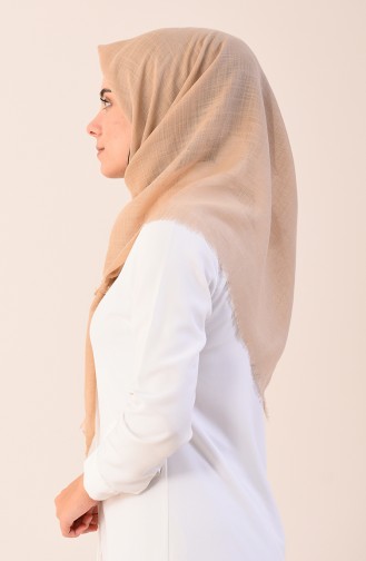 وشاح قطني سادة بيج 2377-05