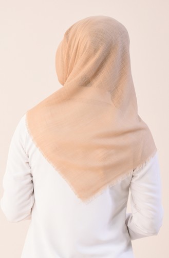 وشاح قطني سادة بيج 2377-05