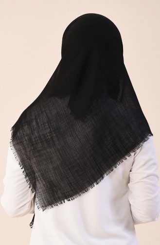 Plain Cotton Scarf Black 2377-06