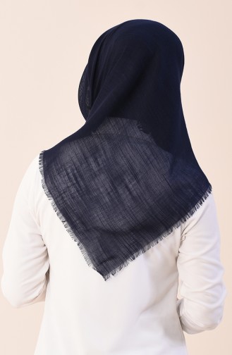 Plain Cotton Scarf Navy Blue 2377-13