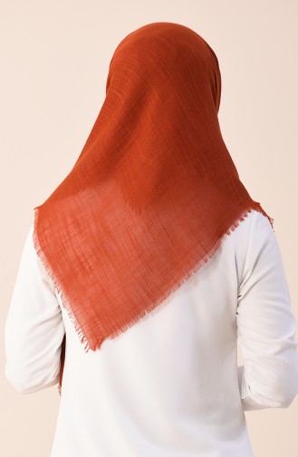 Plain Cotton Scarf Brown Tobacco 2377-22