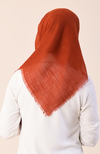 Plain Cotton Scarf Brown Tobacco 2377-22