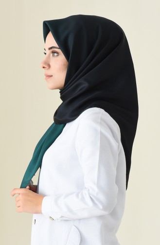 وشاح حرير لون متدرج أخضر زمردي 13124-02