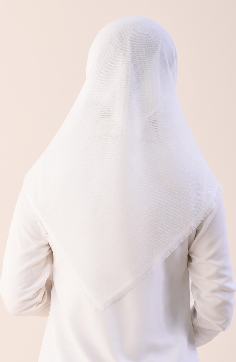 plain white cotton scarf