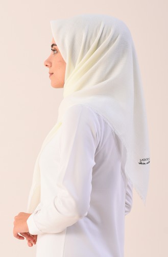 Plain Cotton Scarf Cream 901544-18