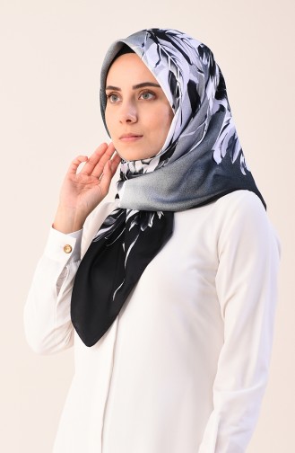 Karaca Patterned Rayon Scarf Anthracite 90608-05