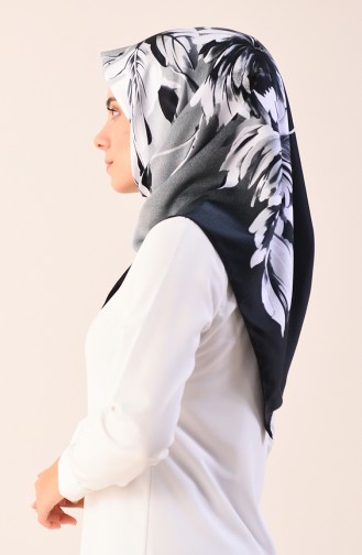 Karaca Patterned Rayon Scarf Anthracite 90608-05