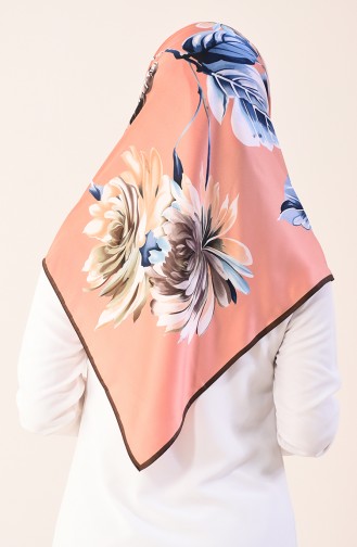 Karaca Patterned Rayon Scarf Onion Peel 90608-07