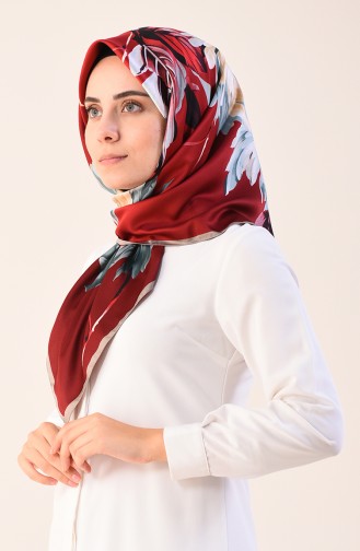 Karaca Patterned Rayon Scarf Bordeaux 90608-10