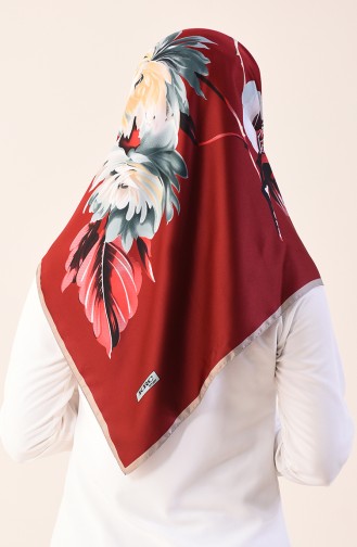 Karaca Patterned Rayon Scarf Bordeaux 90608-10