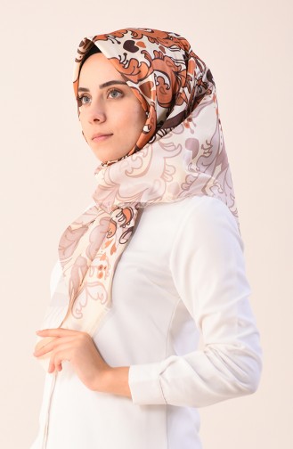 Printed Taffeta Scarf Orange 95301-01