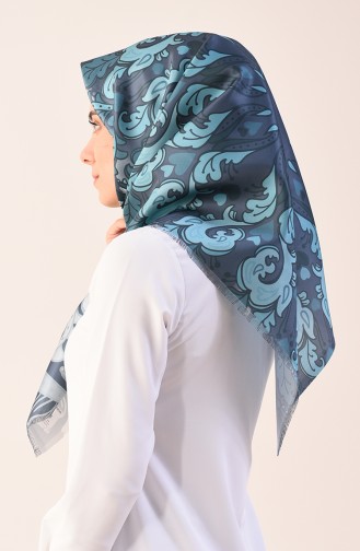 Printed Taffeta Scarf Light Petroleum 95301-02