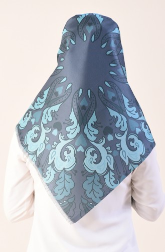 Printed Taffeta Scarf Light Petroleum 95301-02