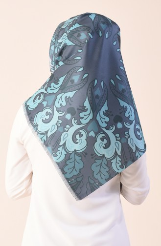 Printed Taffeta Scarf Light Petroleum 95301-02