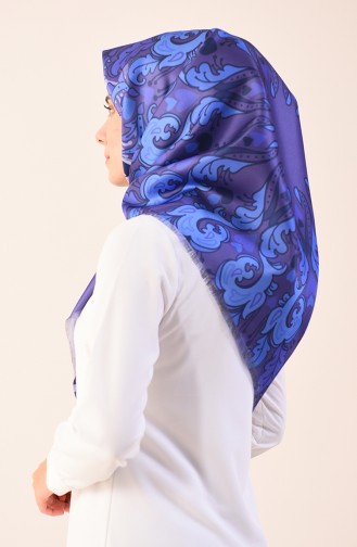 Printed Taffeta Scarf Purple 95301-03