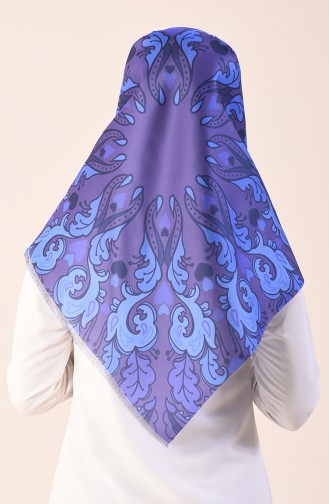 Printed Taffeta Scarf Purple 95301-03