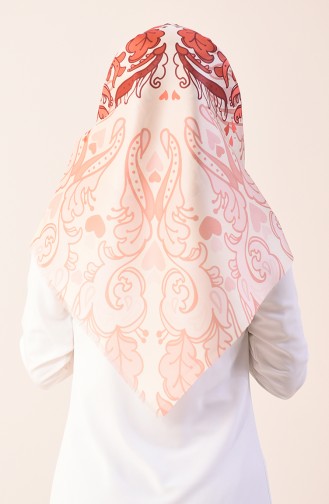 Printed Taffeta Scarf Salmon 95301-08