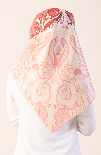 Printed Taffeta Scarf Salmon 95301-08