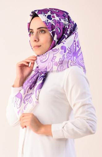 Printed Taffeta Scarf Fuchsia 95301-09