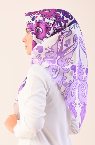 Printed Taffeta Scarf Fuchsia 95301-09