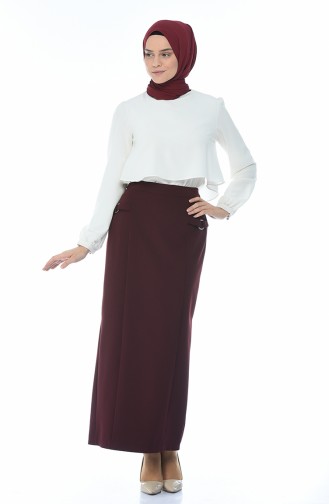 Lined style Skirt Dark Burgundy 8K2810000-02