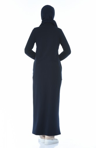 Abaya Sport a Fermeture 9106-02 Bleu marine 9106-02