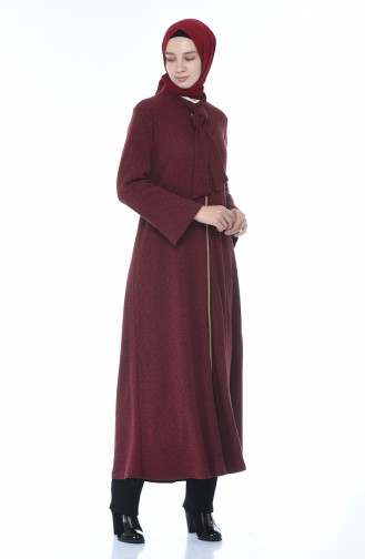 Tricot Abaya Burgundy 1300-03