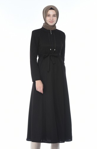 Abaya mit Band und Reissverschluss 8213-03 Braun 8213-03