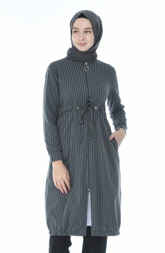 Striped seasonal cape Gray 1585-01