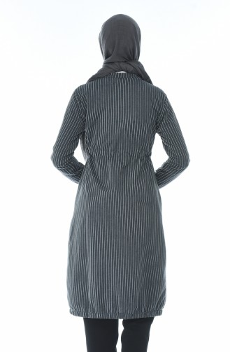 Striped seasonal cape Gray 1585-01
