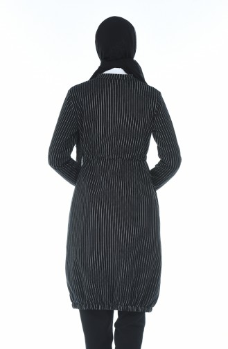 Striped seasonal cape Black 1585-02