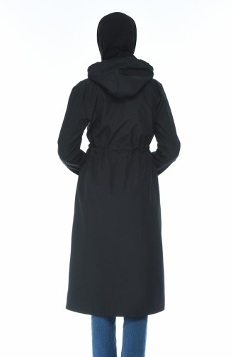 Waist Pleated Seasonal Cape Black 5024-01