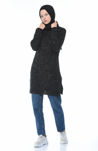 Tricot Sweater Turtleneck Black 1351-05