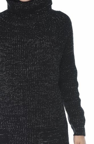 Tricot Sweater Turtleneck Black 1351-05