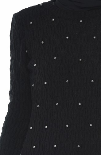 Tricot Pearl Sweater Black 7701-07