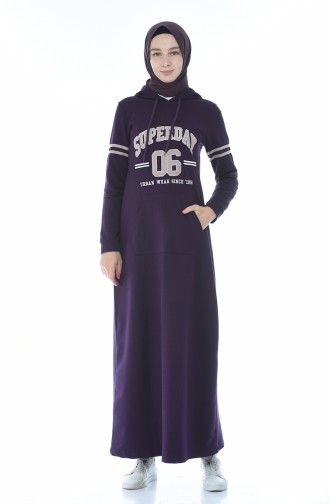 Purple Hijab Dress 9088-01