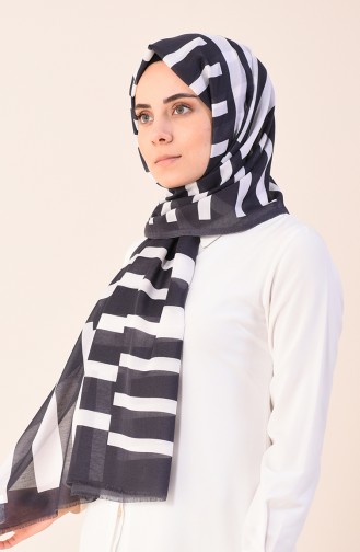 Patterned Cotton Shawl Smoky 901542-03