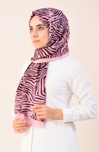 Patterned Cotton Shawl Powder Burgundy 901543-11