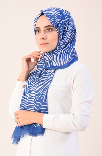 Patterned Cotton Shawl Light Blue 901543-14