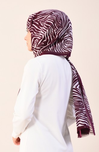 Patterned Cotton Shawl Purple 901543-15