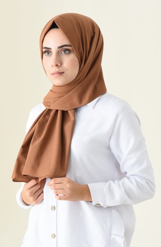 Plain Cotton Shawl Brown 3246-01