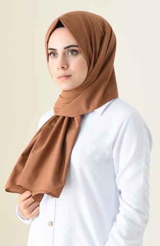 Plain Cotton Shawl Brown 3246-01