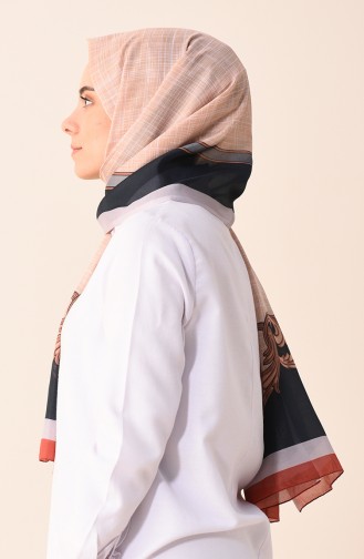 Patterned Cotton Shawl Beige 95299-04