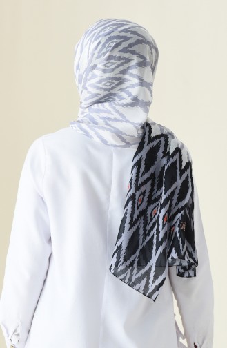 Patterned Cotton Shawl Gray 95300-04