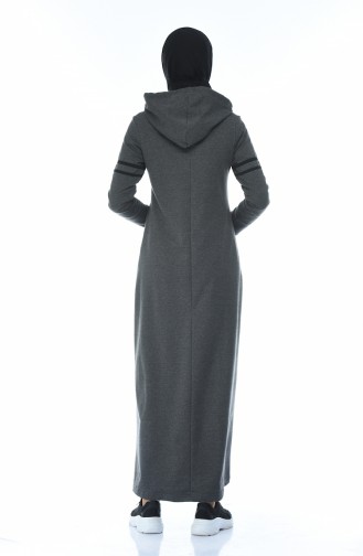 Anthracite Hijab Dress 9088-02