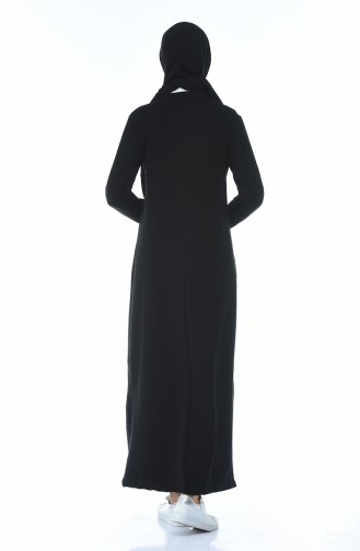 فستان رياضي مخطط أسود 9116-01