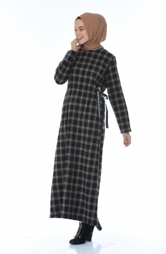 Plaid Winter Dress Mink 0325-03