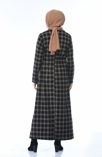 Plaid Winter Dress Mink 0325-03