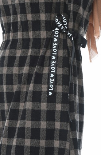 Plaid Winter Dress Mink 0325-03