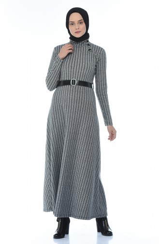 Gray Hijab Dress 0326-02